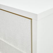 6 Drawer Chest Cloud White Palm Gate Collection By Michael Amini