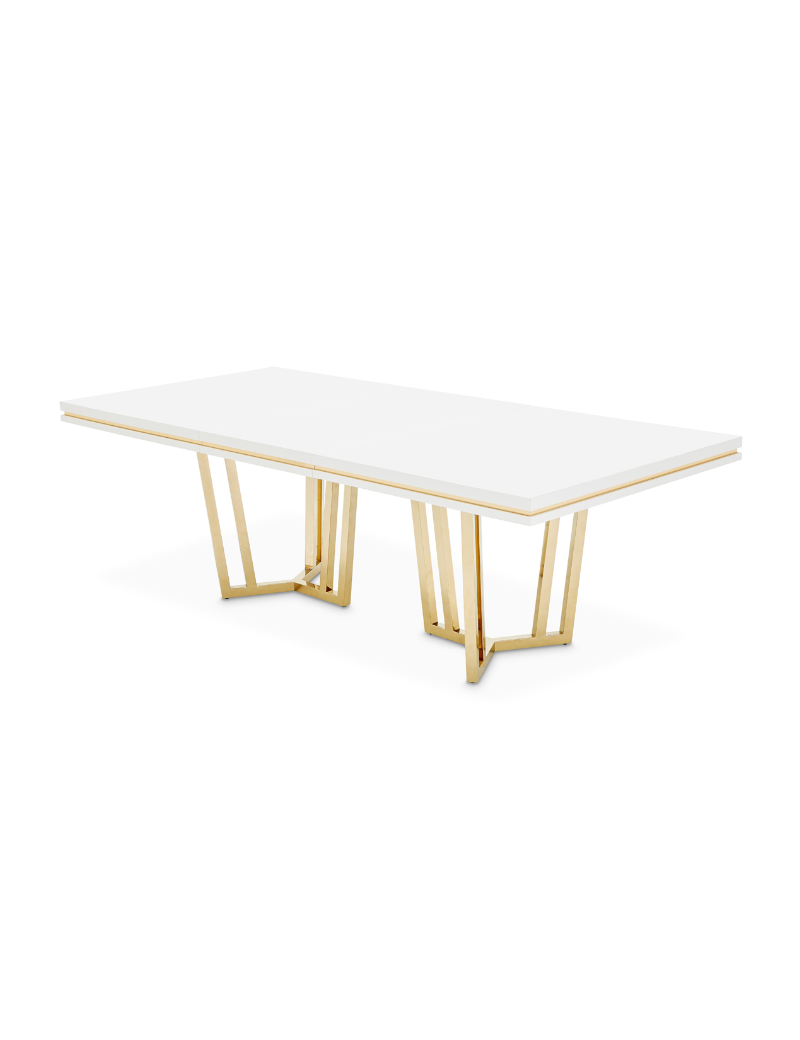 7PC Rectangular Dining Table Palm Gate Collection By Michael Amini 9086000-108