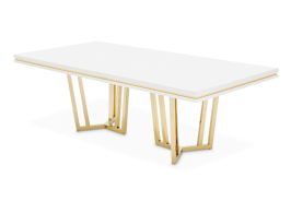 7PC Rectangular Dining Table Palm Gate Collection By Michael Amini 9086000-108