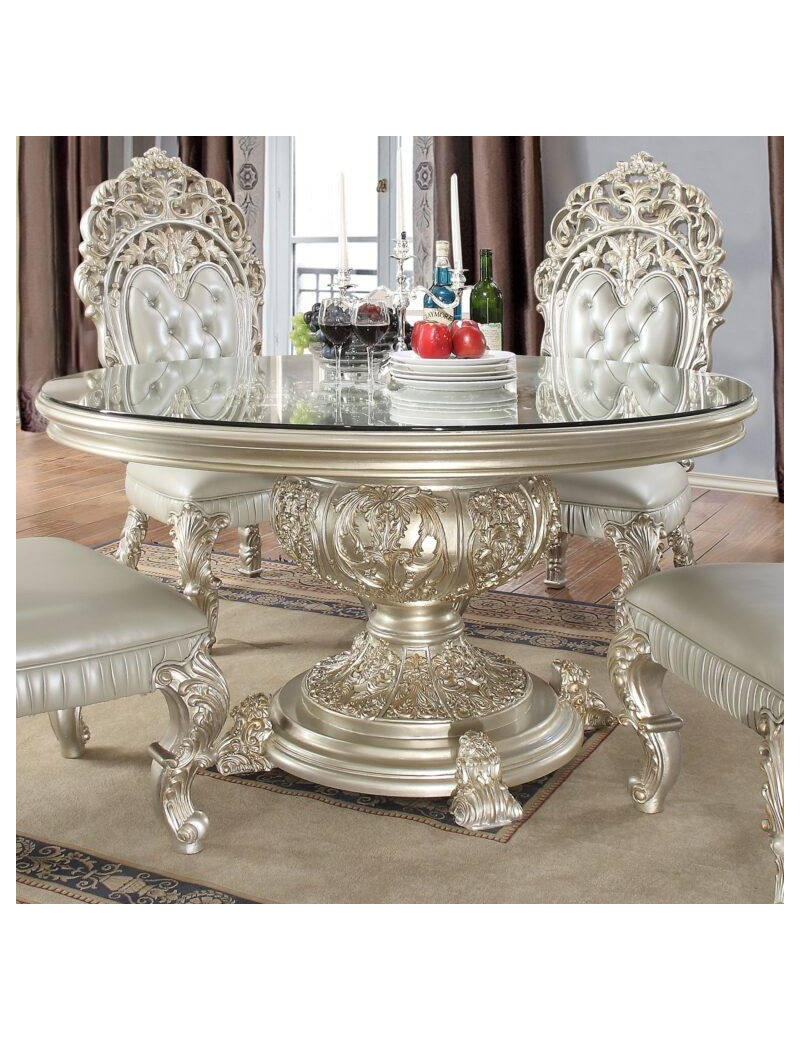 HD 8088 Round Dining Set Homey Design Victorian, European & Classic design