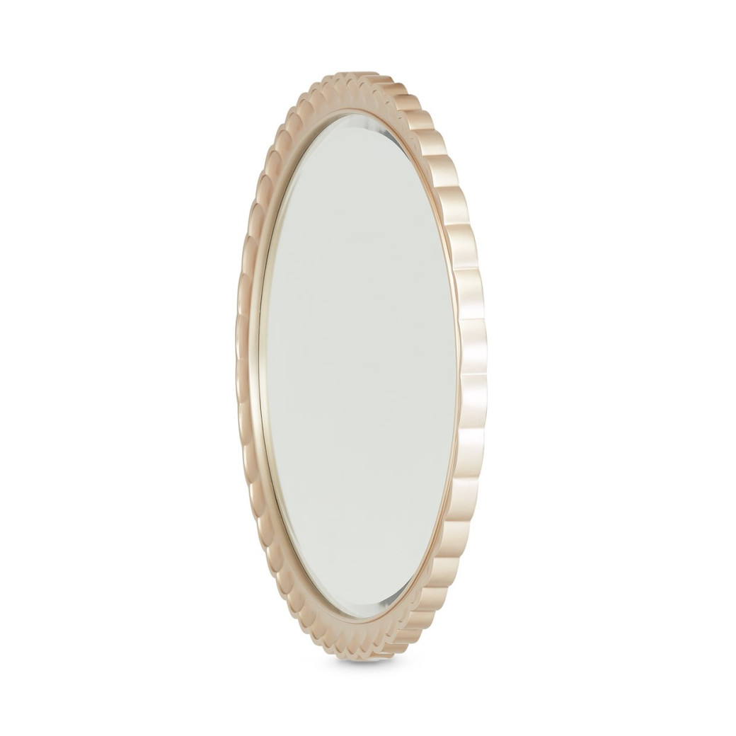 Oval Wall Mirror Chardonnay Malibu Crest Collection by Michael Amini N9007260-822