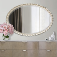 Oval Wall Mirror Chardonnay Malibu Crest Collection by Michael Amini N9007260-822