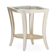 End Table W/Glass Chardonnay Malibu Crest Collection By Michael Amini N9007224-822