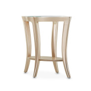 End Table W/Glass Chardonnay Malibu Crest Collection By Michael Amini N9007224-822