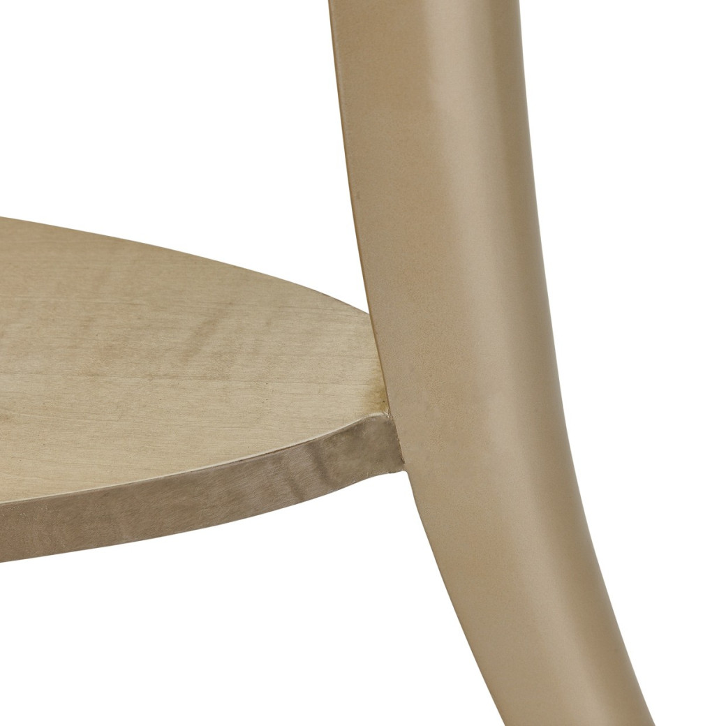 End Table W/Glass Chardonnay Malibu Crest Collection By Michael Amini N9007224-822