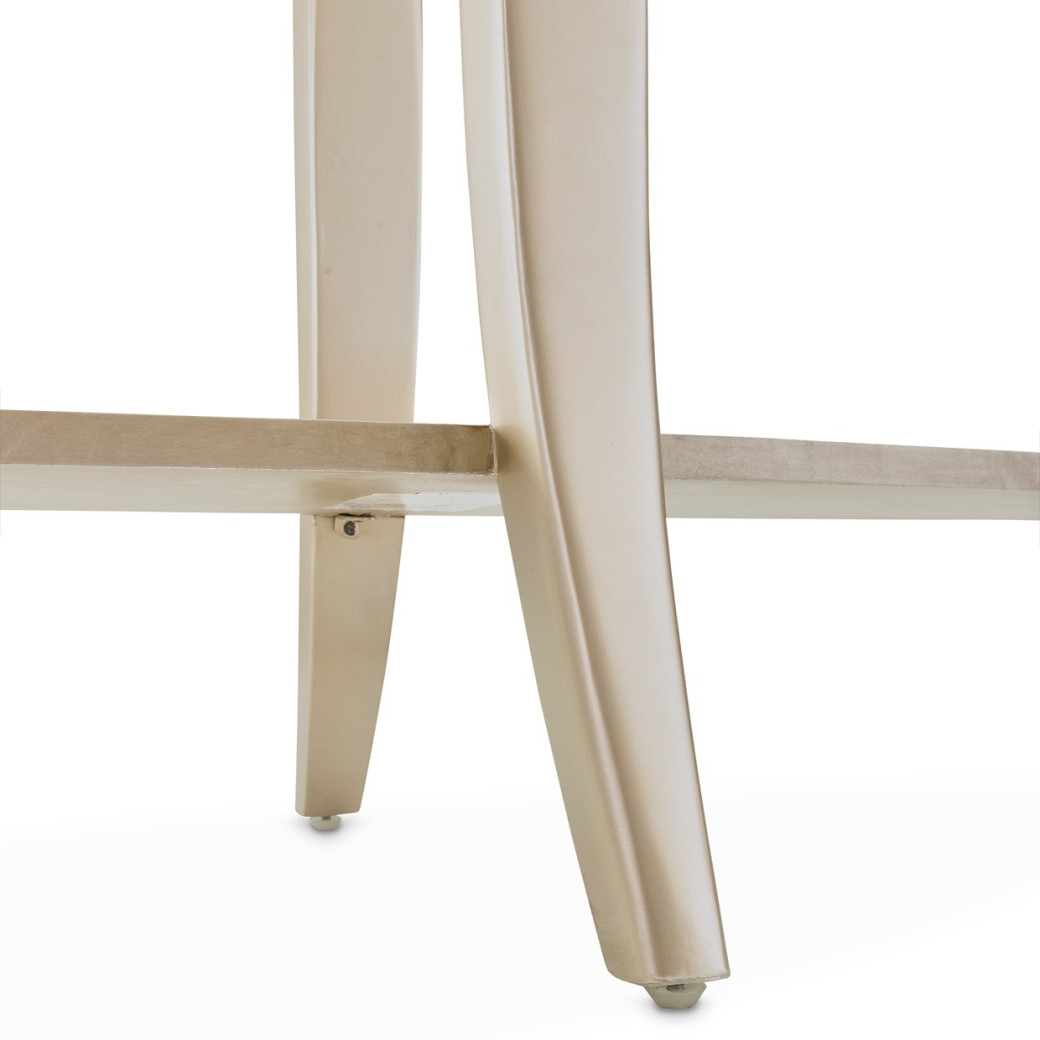 End Table W/Glass Chardonnay Malibu Crest Collection By Michael Amini N9007224-822