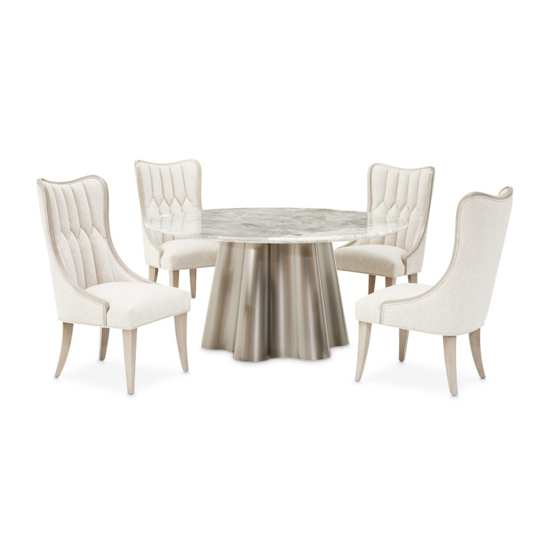 5PC Round Dining Table St. Charles Collection by Michael Amini 9088001-803