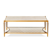 St.Charles Rect. Cocktail Table Dove Gray By Michael Amini 9088201-803