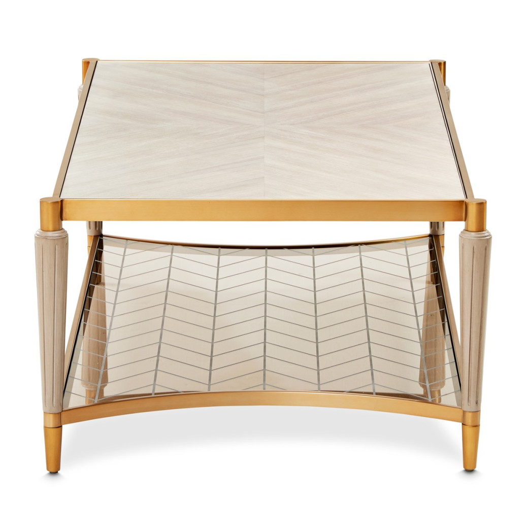 St.Charles Rect. Cocktail Table Dove Gray By Michael Amini 9088201-803