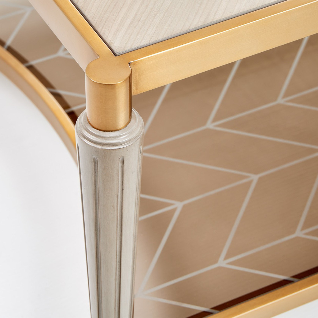 St.Charles Rect. Cocktail Table Dove Gray By Michael Amini 9088201-803