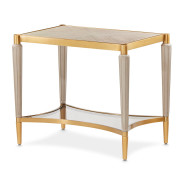 St.Charles End Table Dove Gray By Michael Amini 9088202-803