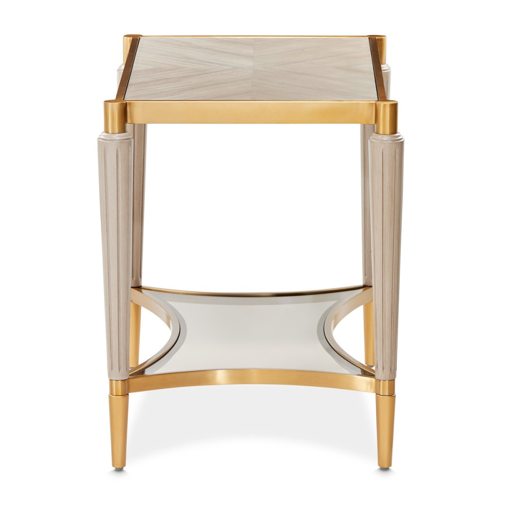 St.Charles End Table Dove Gray By Michael Amini 9088202-803