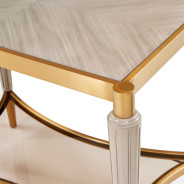 St.Charles End Table Dove Gray By Michael Amini 9088202-803