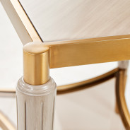 St.Charles End Table Dove Gray By Michael Amini 9088202-803