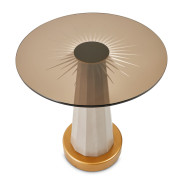 St.Charles Chairside Table Dove Gray by Michael Amini 9088222-803