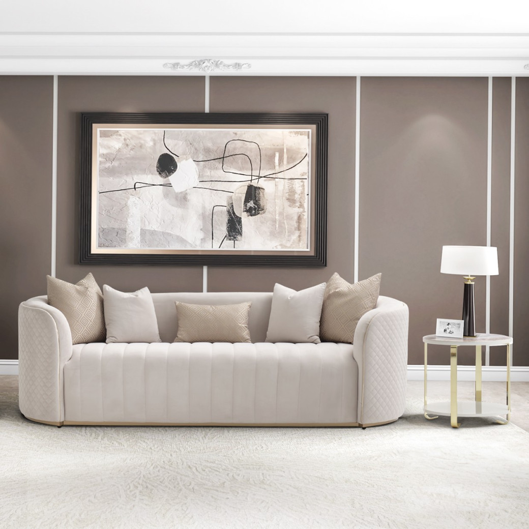 End Table Gold Ariana Collection By Michael Amini. LFR-ARNA202-806