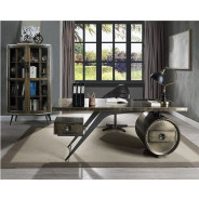 OF02586 Urban Industrial Chic Brancaster Executive Writing Desk W/USB by Acme Furniture