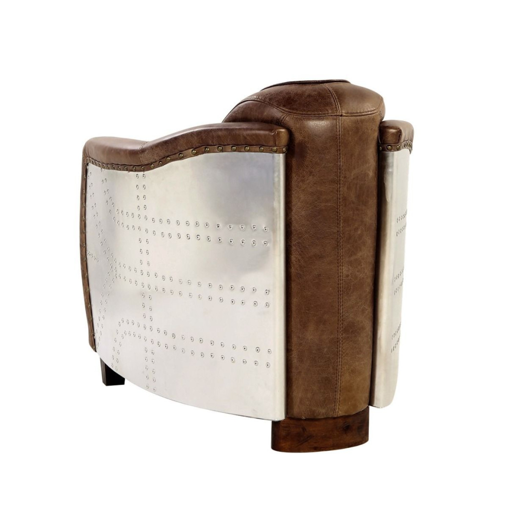 53547 Urban Industrial Chic Accent Chair Brancaster Collection By Acme Furniture