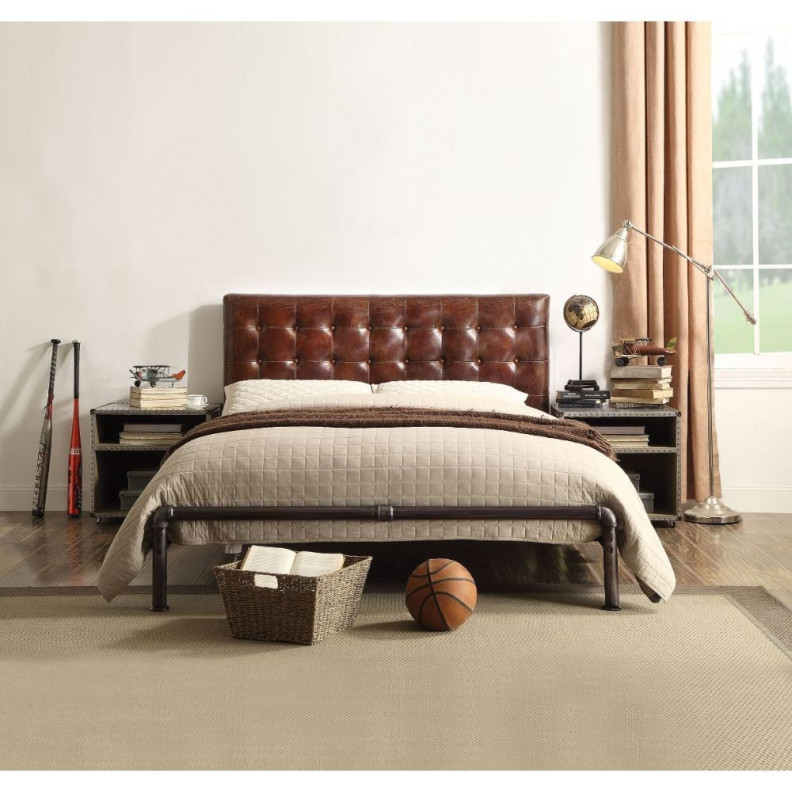 26210Q Urban Industrial Chic Queen Bed Brancaster Collection by Acme Furniture
