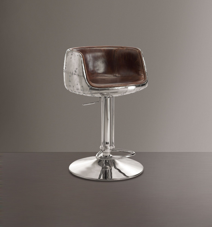 96555 Urban Industrial Chic Adjustable Stool W/Swivel Brancaster Collection by Acme Furniture