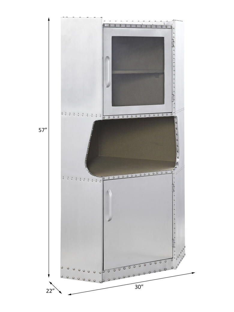 97710  Urban Industrial Chic Corner Cabinet Brancaster Collection by Acme Furniture