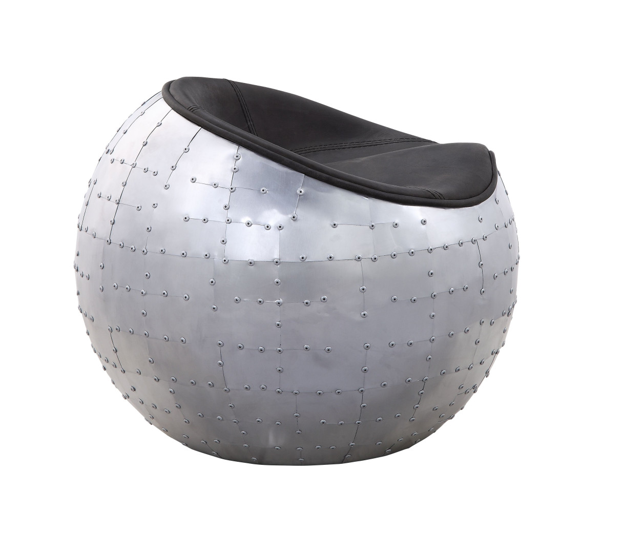 59837 Urban Industrial Chic Antique Ebony Top Grain Ottoman Brancaster by Acme Furniture