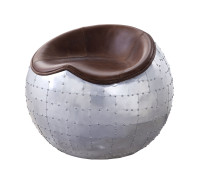 59836 Urban Industrial Chic Antique Brown Top Grain Leather Ottoman Brancaster by Acme Furniture