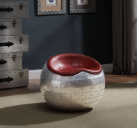 59838 Urban Industrial Chic Antique Red Top Grain Leather Brancaster by Acme Furniture