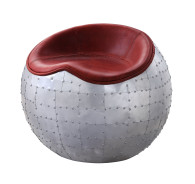 59838 Urban Industrial Chic Antique Red Top Grain Leather Brancaster by Acme Furniture