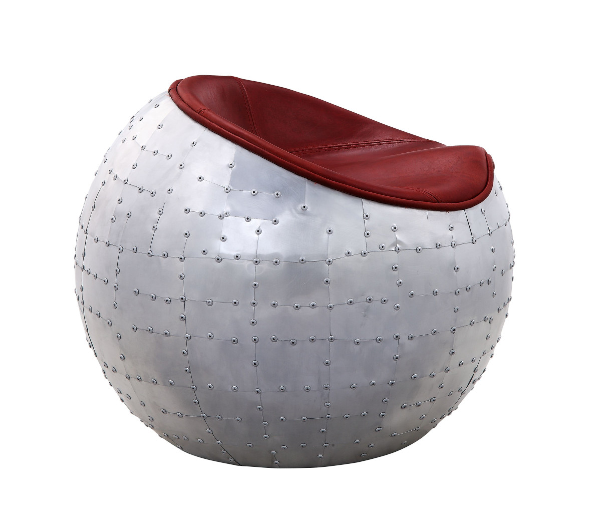 59838 Urban Industrial Chic Antique Red Top Grain Leather Brancaster by Acme Furniture