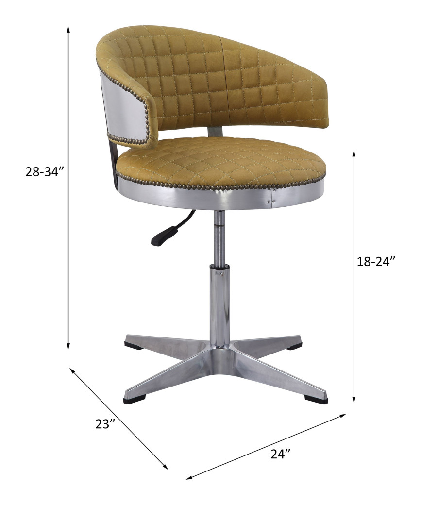 96470 Urban Industrial Chic Adjustable Stool W/Swivel Brancaster by Acme Furniture