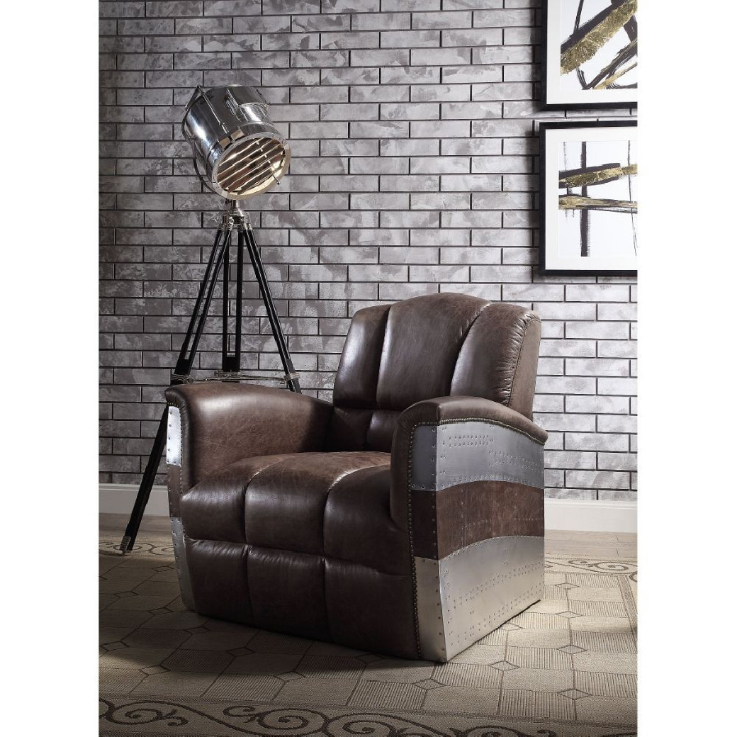 59716 Urban Industrial Chic Accent Chair Brancaster Collecuion by Acme Furniture