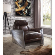 59715 Urban Industrial Chic Accent Chair Brancaster Collection by Acme Furniture