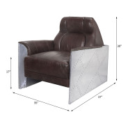 59715 Urban Industrial Chic Accent Chair Brancaster Collection by Acme Furniture