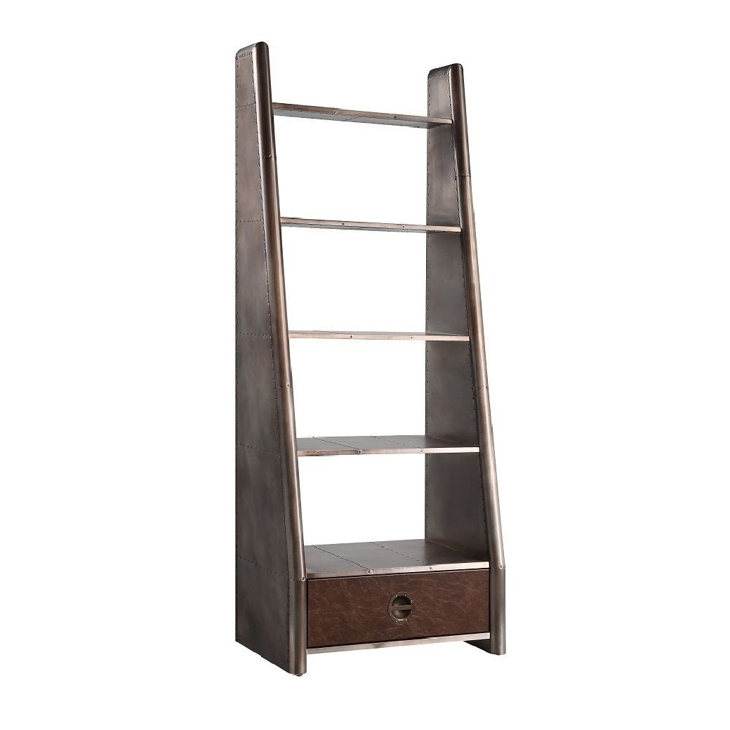 OF02405 Urban Industrial Chic Bookcase Brancaster Collection by Acme Furniture