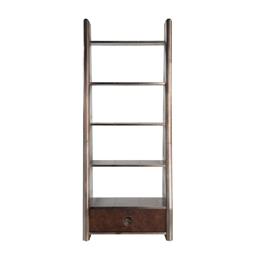 OF02405 Urban Industrial Chic Bookcase Brancaster Collection by Acme Furniture
