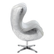AC01991 Urban Industrial Chic Vintage White Chair Brancaster Collection By Michael Amini