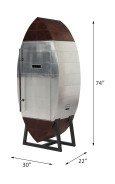 97195 Urban Industrial Chic  Wine Cooler Cabinet Brancaster Collection by Acme Furniture