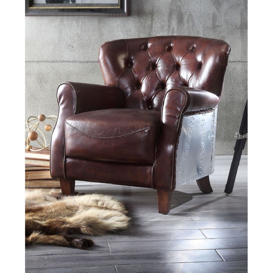 Curated visual reference: Gallery Detail: 59830 Urban Industrial Chic Accent Chair Brancaster Collection By