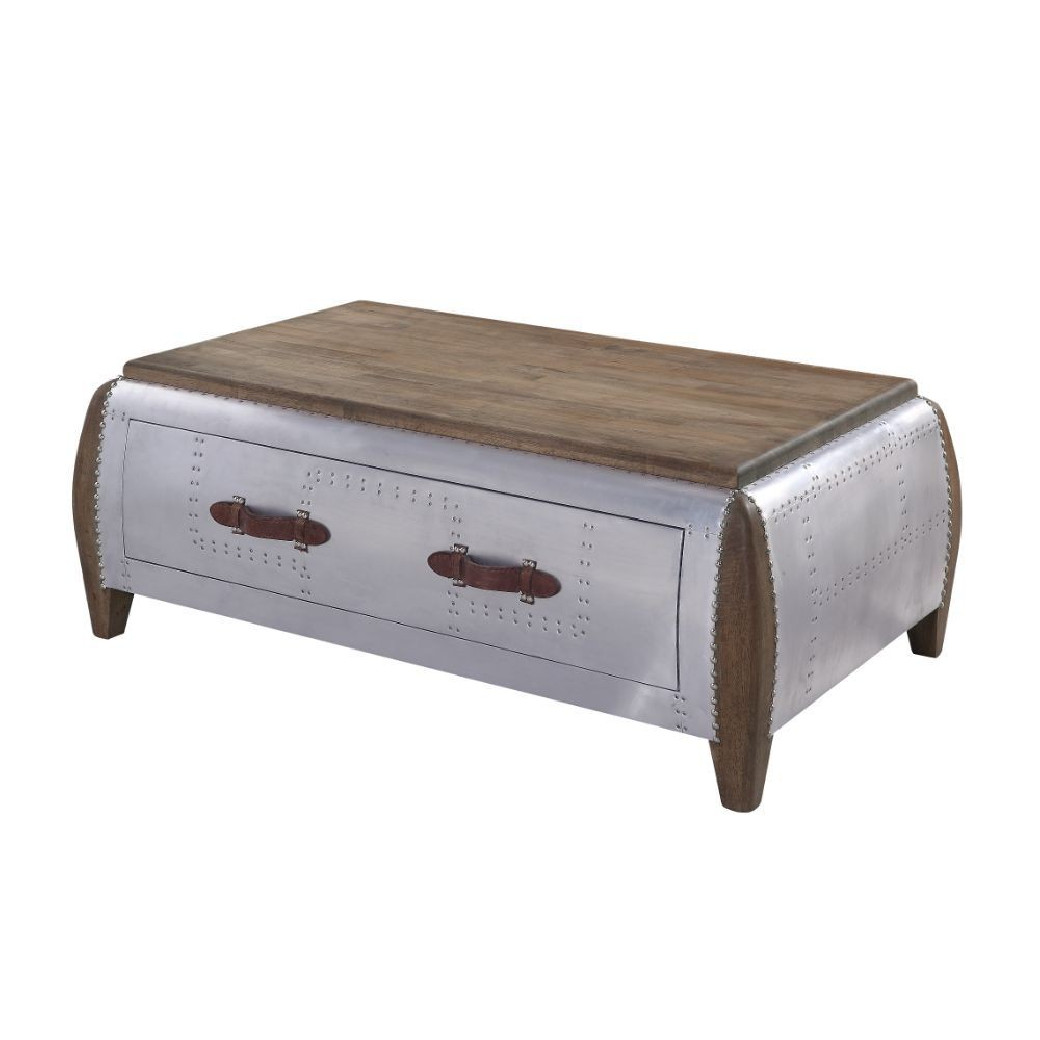 82855 Urban Industrial Chic Coffee Table Brancaster by Acme Furniture