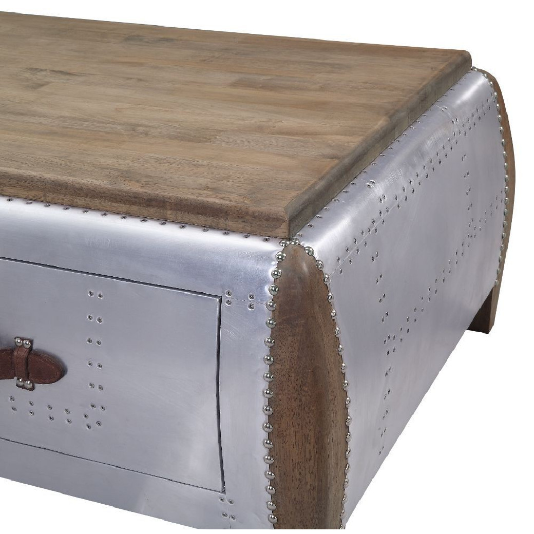 82855 Urban Industrial Chic Coffee Table Brancaster by Acme Furniture