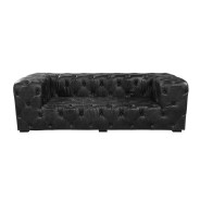 LV02285 Urban Industrial Chic Brancaster Black Top Grain Leather Sofa by Acme Furniture