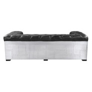 LV02285 Urban Industrial Chic Brancaster Black Top Grain Leather Sofa by Acme Furniture