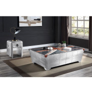 LV02285 Urban Industrial Chic Brancaster Black Top Grain Leather Sofa by Acme Furniture