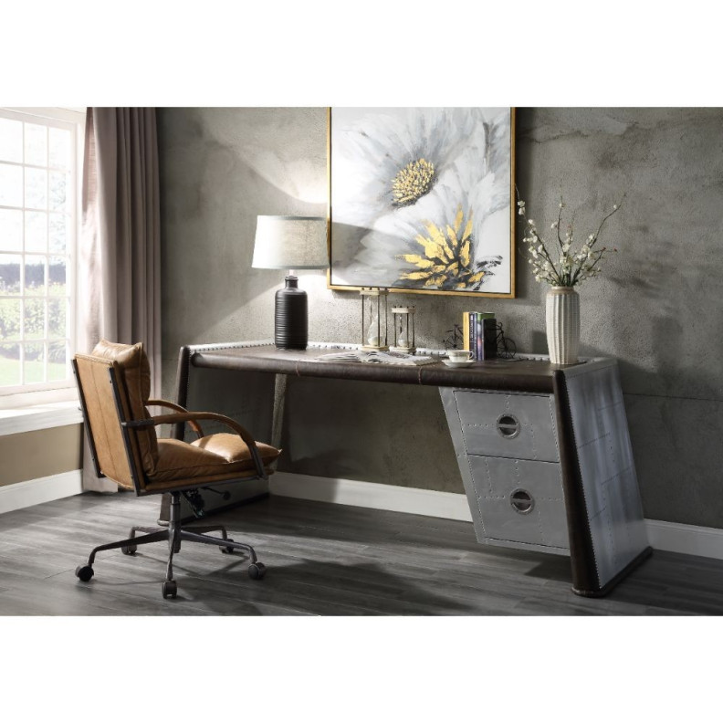 92855 Urban Industrial Chic Executive Writing Desk Brancaster Collection by Acme Furniture