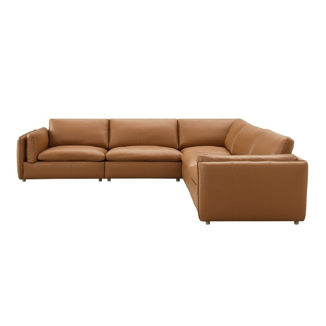LV03370 Top Grain Brown Leather Brighton Sectional by Acme Furniture
