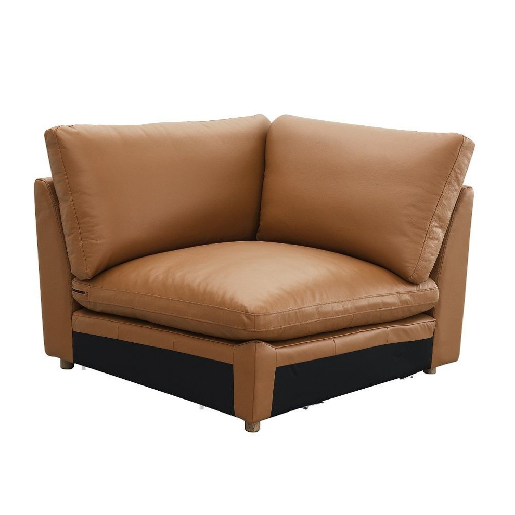 LV03370 Top Grain Brown Leather Brighton Sectional by Acme Furniture
