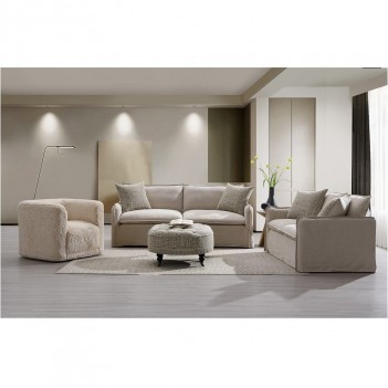 LV03080 Beige Linen Sofa &...