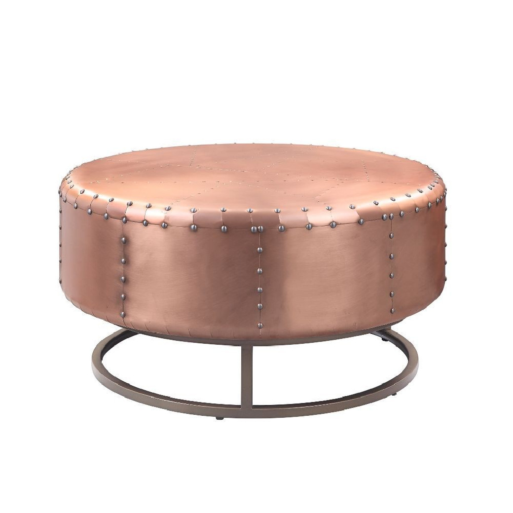 81220 Rose Gold Aluminum, Metal Coffee Raith Table by Acme Furniture