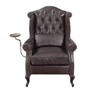 AC02994 Vintage Brown Top Grain Leather Pino Accent Chair by Acme Furniture